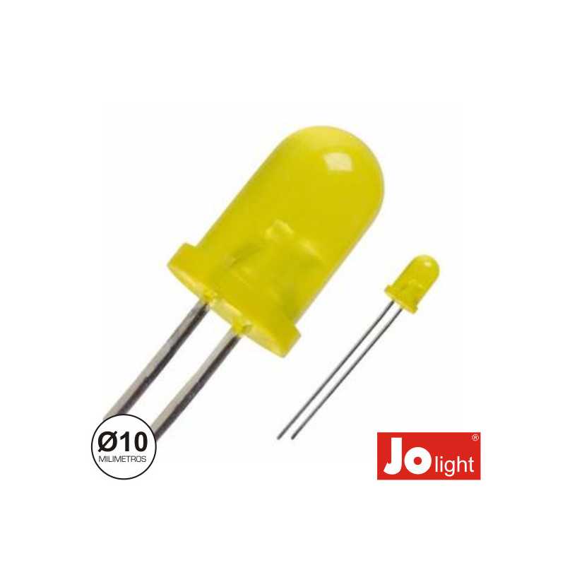 LED 10MM ALTO BRILHO AMARELO DIFUSO JOLIGHT
