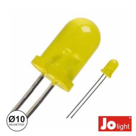 LED 10MM ALTO BRILHO AMARELO DIFUSO JOLIGHT