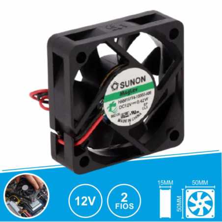 VENTOINHA 12VDC 50X50X15MM 2 FIOS HA50151V41000UA99 SUNON