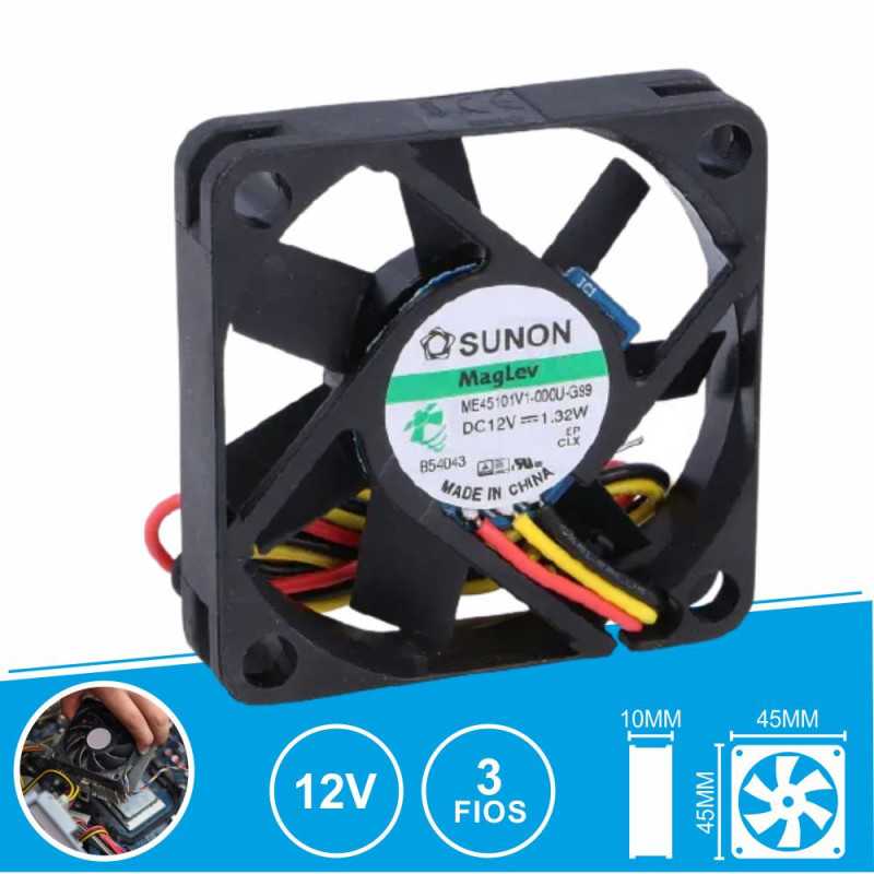 VENTOINHA 12VDC 45X45X10MM 3 FIOS ME45101V1000UG99 SUNON