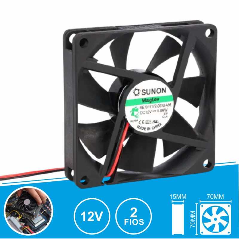 VENTOINHA 12VDC 70X70X15MM 2 FIOS ME70151V2000UA99 SUNON