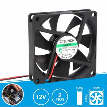 VENTOINHA 12VDC 70X70X15MM 2 FIOS ME70151V2000UA99 SUNON
