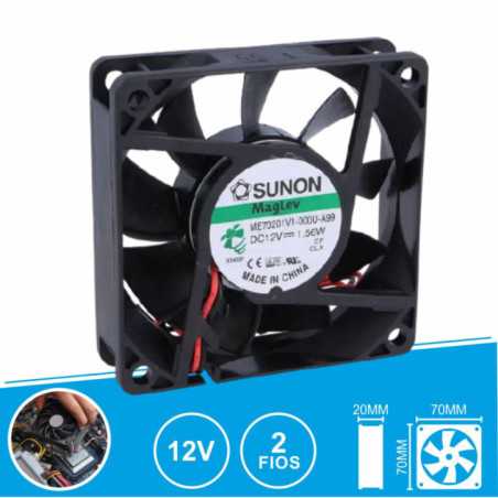 VENTOINHA 12VDC 70X70X20MM 2 FIOS ME70201V1000UA99 SUNON