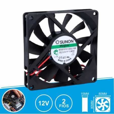 VENTOINHA 12VDC 80X80X15MM 2 FIOS ME80151V1000UA99 SUNON