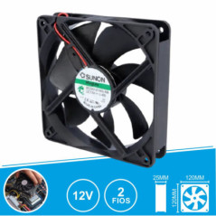 VENTOINHA 12VDC 120X120X25MM 2 FIOS MEC0251V2000UA99 SUNON