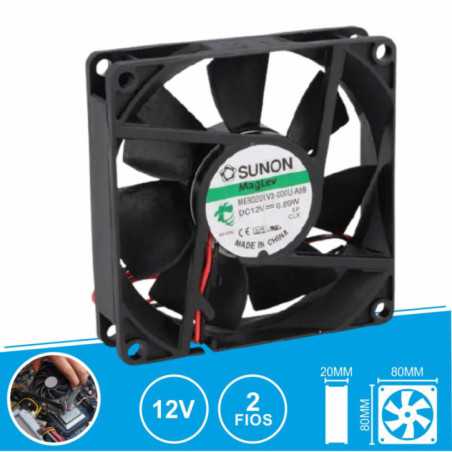 VENTOINHA 12VDC 80X80X20MM 2 FIOS ME80201V3000UA99 SUNON