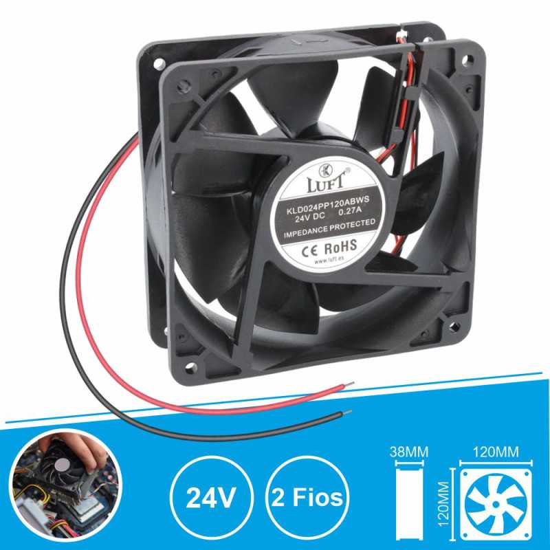 VENTOINHA 24V 120X120X38MM 2 FIOS KLD024PP120ABWS LUFT