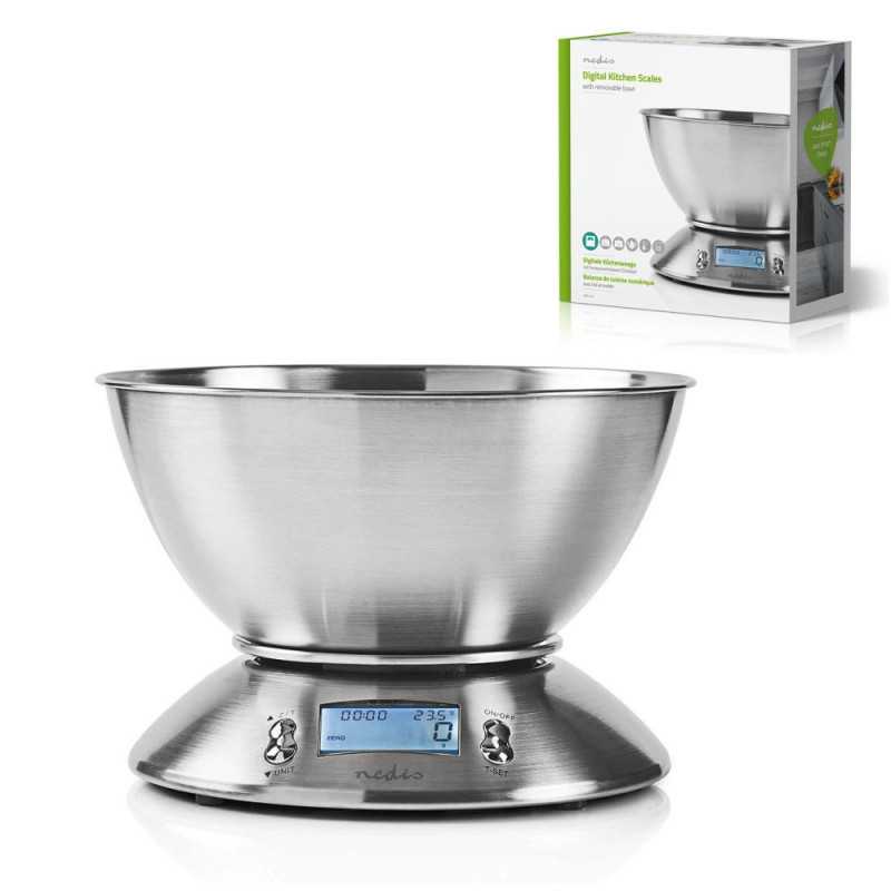 BALANÇA COZINHA DIGITAL 5KG C ALARME NEDIS