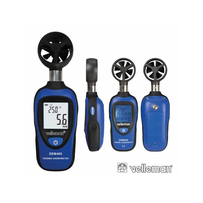 MINI TERMÓMETRO ANEMÓMETRO DIGITAL VELLEMAN