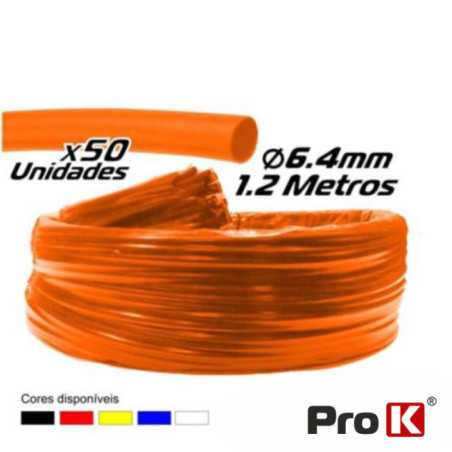 TUBO MANGA TERMORETRÁCTIL 64MM 12M 50X VERMELHO PROK