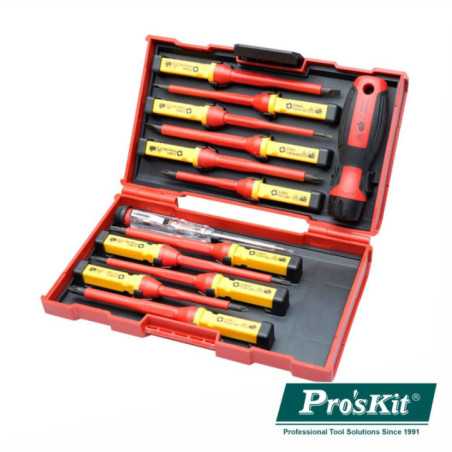 CONJUNTO DE 13 CHAVES FENDAS PHILIPS POZIDRIV PROSKIT
