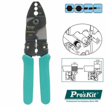 ALICATE DE CRAVAR FICHAS COAXIAIS RG PROSKIT