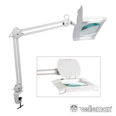 CANDEEIRO C LUPA BANCADA 3 DIOPTRIAS 2X9W VELLEMAN
