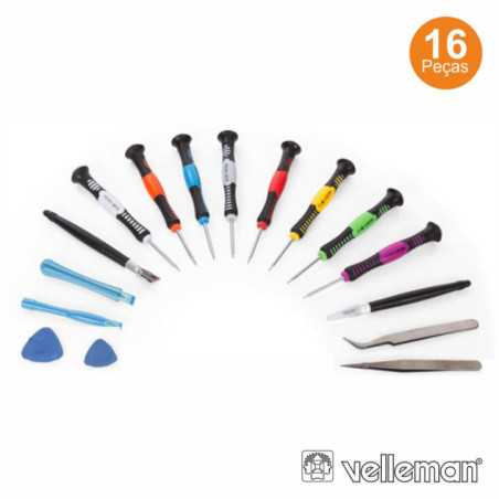 CONJUNTO DE FERRAMENTAS TELECOMUNICAÇÕES 16X VELLEMAN
