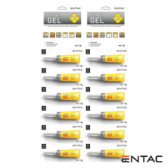 EXPOSITOR 12X TUBOS SUPER COLA ADESIVA MULTIUSOS 3G ENTAC
