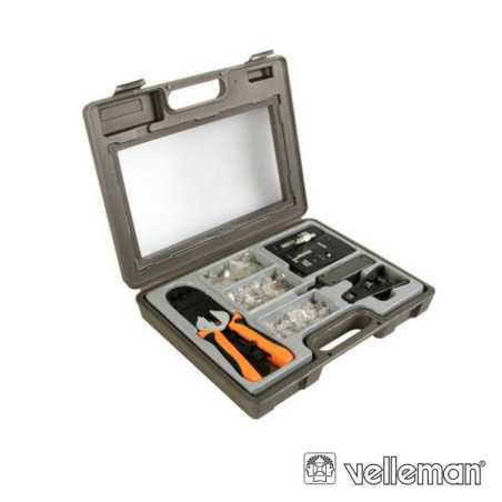 KIT COM ALICATES DE CRAVAR FICHAS DE REDE VELLEMAN