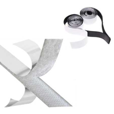 CONJUNTO DE 2 FITAS DE VELCRO BRANCAS 19MM1M