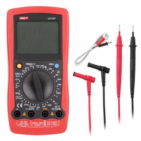 MULTÍMETRO DIGITAL 1000VDC 750VAC 10A UNIT