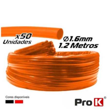 TUBO MANGA TERMORETRÁCTIL 16MM 12M 50X VERMELHO PROK