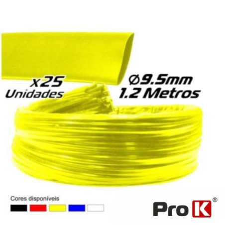 TUBO MANGA TERMORETRÁCTIL 95MM 12M 25X AMARELO PROK