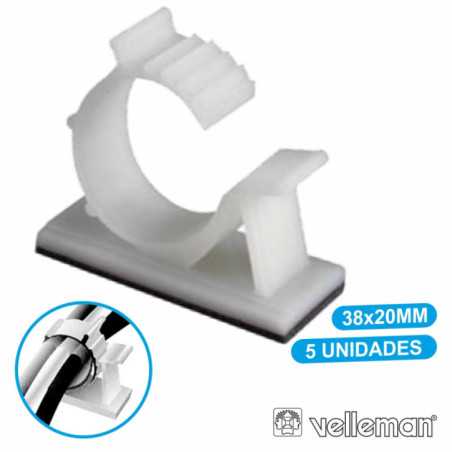 PASSA CABOS C ADESIVO 38X20MM 5X VELLEMAN