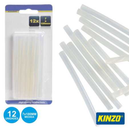 CONJUNTO DE 12 BARRAS DE COLA QUENTE 7MM TRANSPARENTES