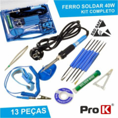 MALA FERRAMENTAS DE SOLDADURA C 14 PEÇAS PROK