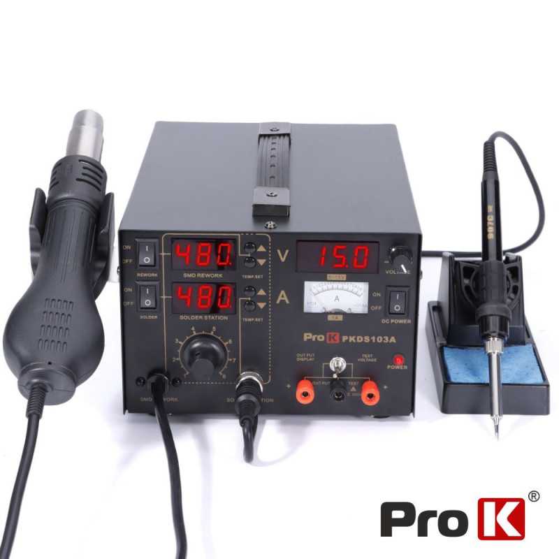 ESTAÇÃO DE SOLDAR E DESSOLDAR SMD AR QUENTE C 5V1A PROK