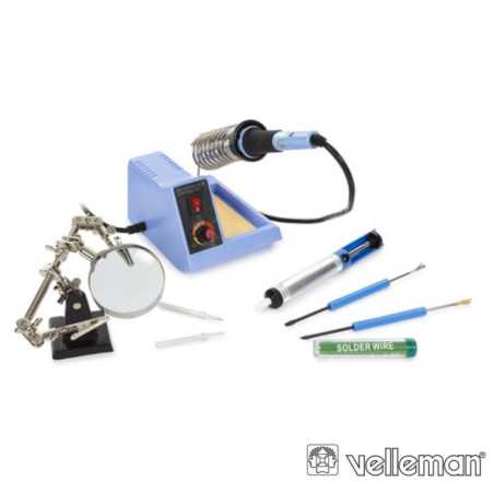 CONJUNTO DE ESTAÇÃO DE SOLDAR E SUPORTE ARTICULADO VELLEMAN