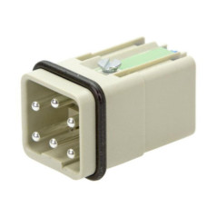 FICHA HDC MACHO 6 PINOS 5PE TAMANHO 3A HARTING