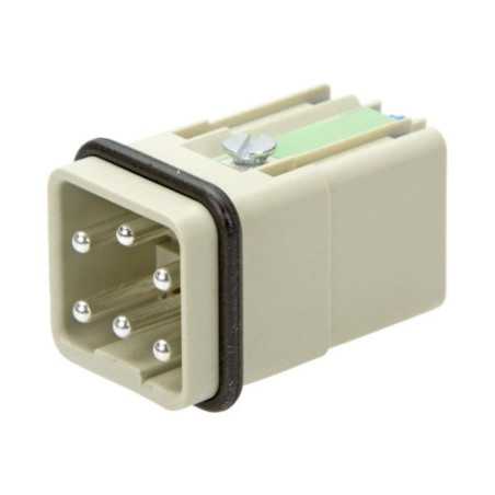 FICHA HDC MACHO 6 PINOS 5PE TAMANHO 3A HARTING