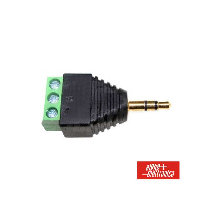 FICHA JACK 35MM MACHO STEREO C TERMINAL EM PARAFUSO