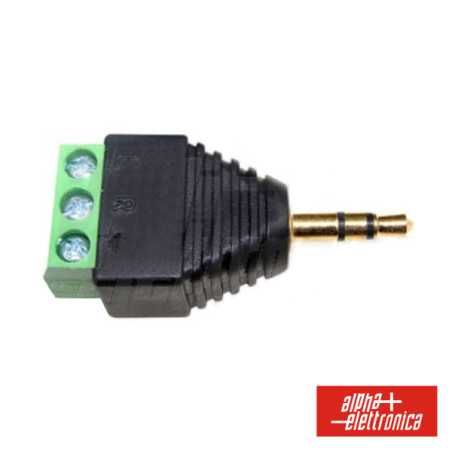 FICHA JACK 35MM MACHO STEREO C TERMINAL EM PARAFUSO