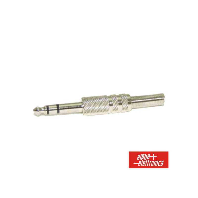 FICHA JACK 635MM MACHO STEREO C GUARDA CABO EM MOLA