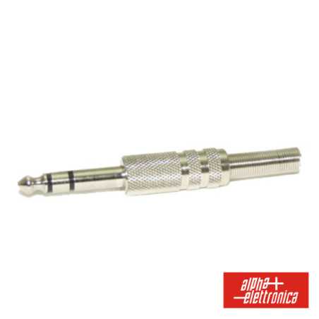 FICHA JACK 635MM MACHO STEREO C GUARDA CABO EM MOLA