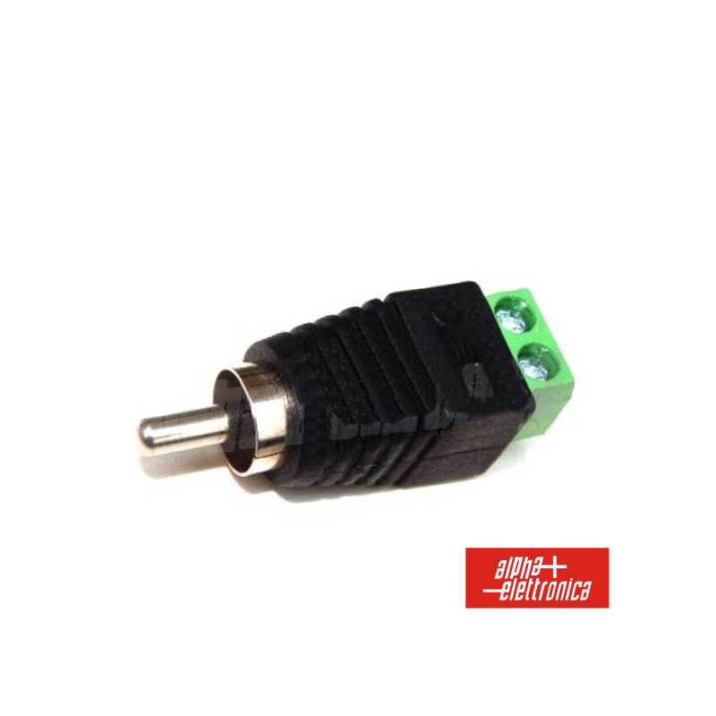 FICHA RCA MACHO COM TERMINAIS EM PARAFUSO