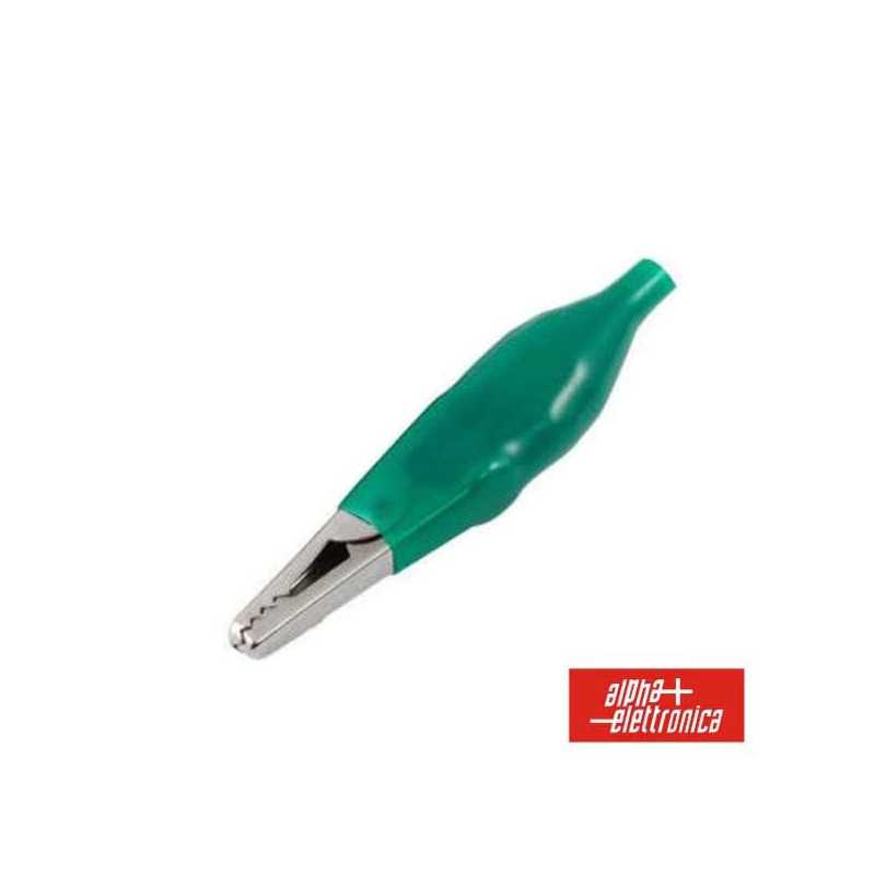PINÇA CROCODILO 4MM ISOLADA VERDE