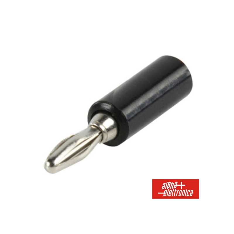 FICHA BANANA 4MM MACHO PRETA