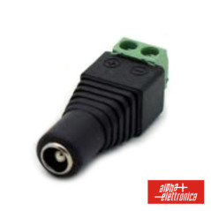 FICHA ALIMENTAÇÃO DC MACHO 55X25MM LIGAÇÃO PARAFUSO