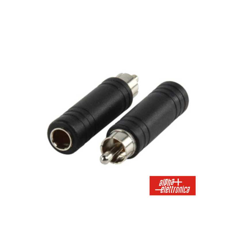 FICHA ADAPTADORA RCA MACHO JACK 635MM FÊMEA MONO