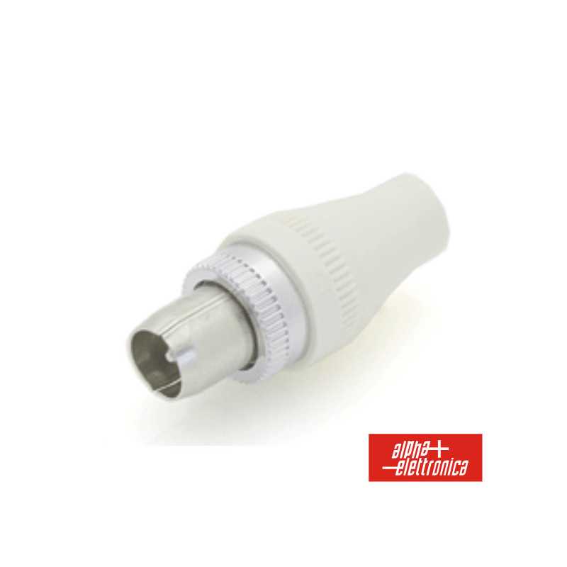 FICHA COAXIAL MACHO TV 95MM PLÁSTICO