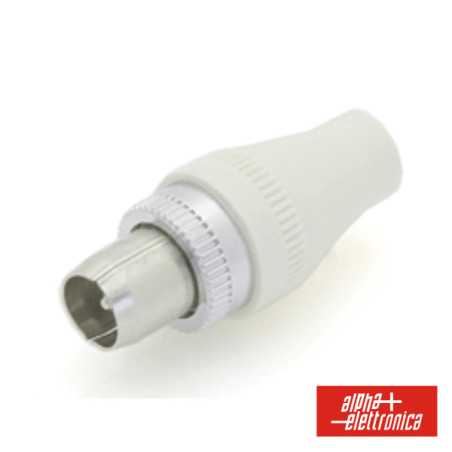 FICHA COAXIAL MACHO TV 95MM PLÁSTICO