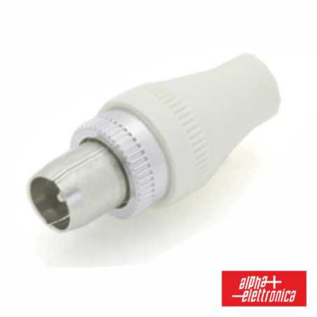 FICHA COAXIAL MACHO TV 95MM PLÁSTICO