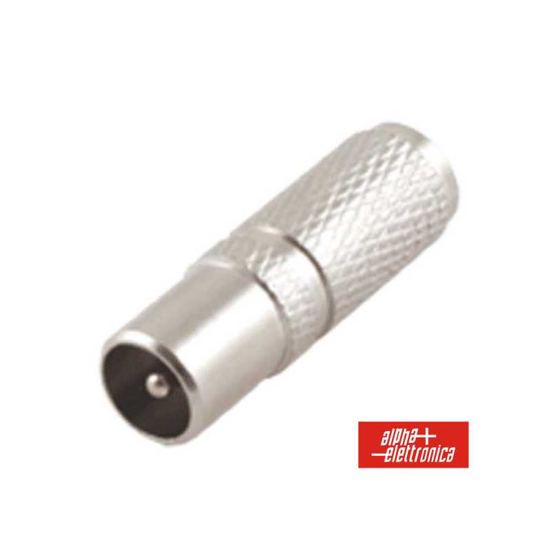 FICHA COAXIAL MACHO TV 95MM METÁLICA