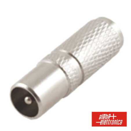 FICHA COAXIAL MACHO TV 95MM METÁLICA