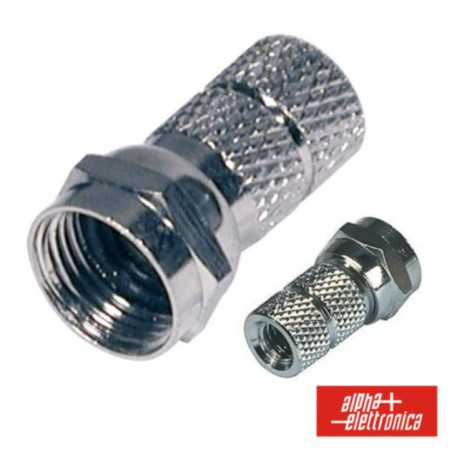 FICHA F FÊMEA NIQUELADA P CABO 70MM RG59 COM 1 ORING