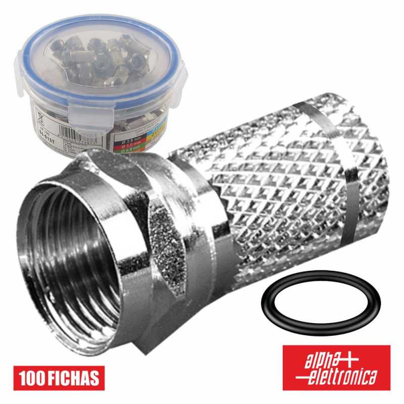 FICHA F FÊMEA NIQUELADA HQ P CABO 68MM RG59 C 1 ORING