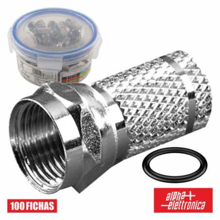 FICHA F FÊMEA NIQUELADA HQ P CABO 68MM RG59 C 1 ORING