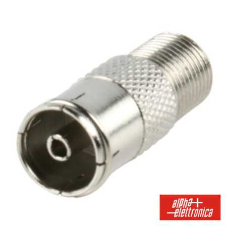 FICHA ADAPTADORA F FÊMEA COAXIAL 95MM FÊMEA