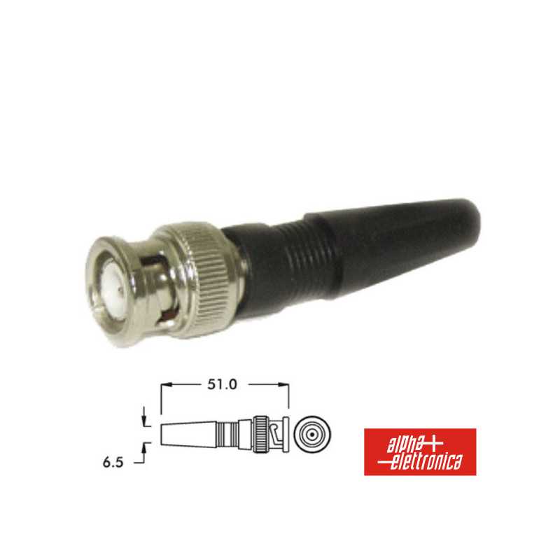 FICHA BNC PARAFUSO C PROTETOR CABO PVC P RG59